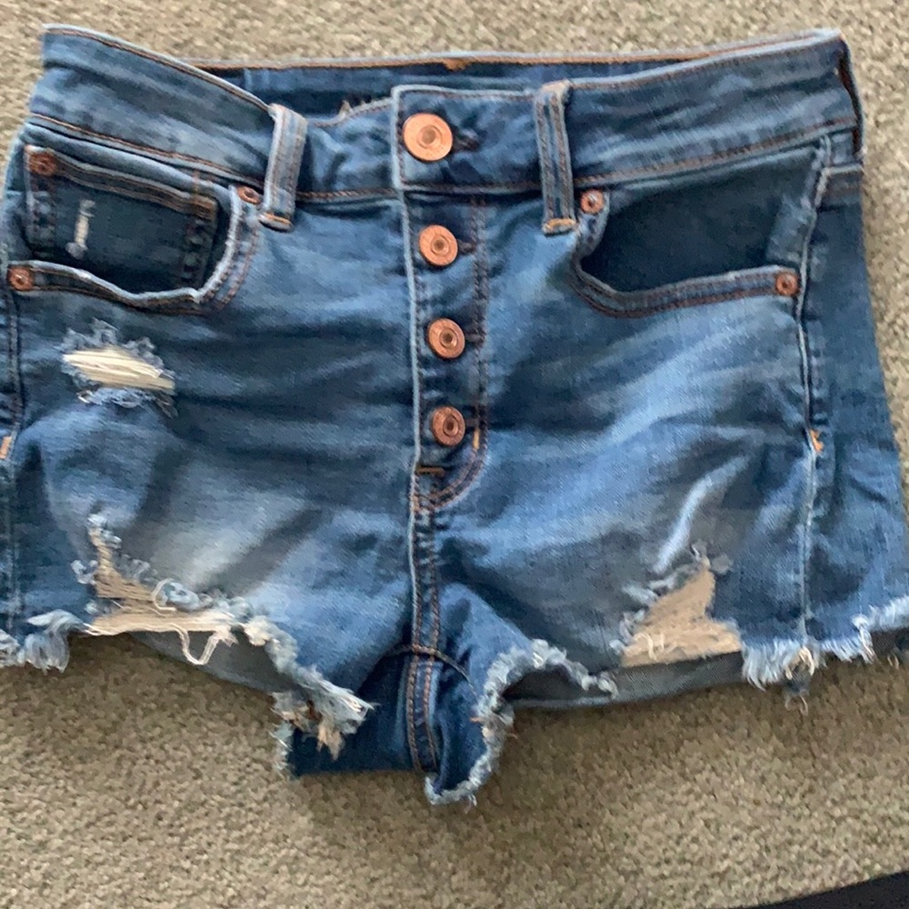 American eagle super stretch jean shorts